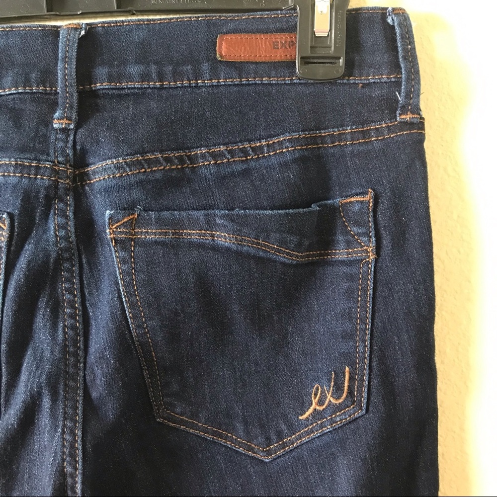Express Mid Rise Dark Wash Leggings Jeans 4S